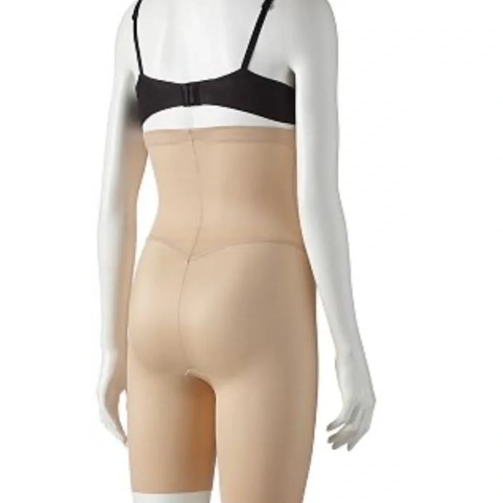 New Maidenform Power Slimmers Body Shaper High Waist Firm Control Beige